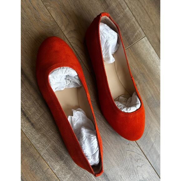 Women's Violet & Red Windsor Ballet Suede Flat Size 7 - Picture 1 of 6